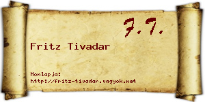 Fritz Tivadar névjegykártya