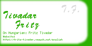 tivadar fritz business card